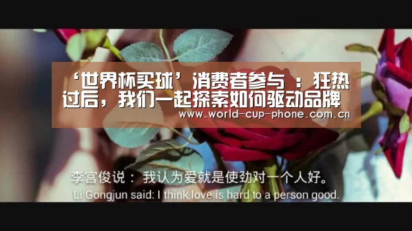 ‘世界杯买球’消费者参与 :狂热过后,我们一起探索如何驱动品牌发展(图4) 世界杯买球